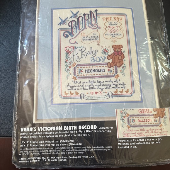 Bucilla Other - 2 Cross Stitch kits - 1 new and one almost completed.